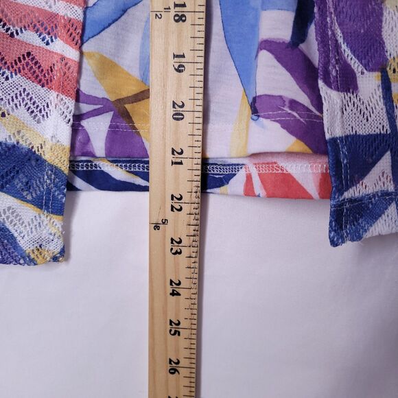 Alfred Dunner Top Medium Petite Colorful Tropical Floral - Picture 6 of 10